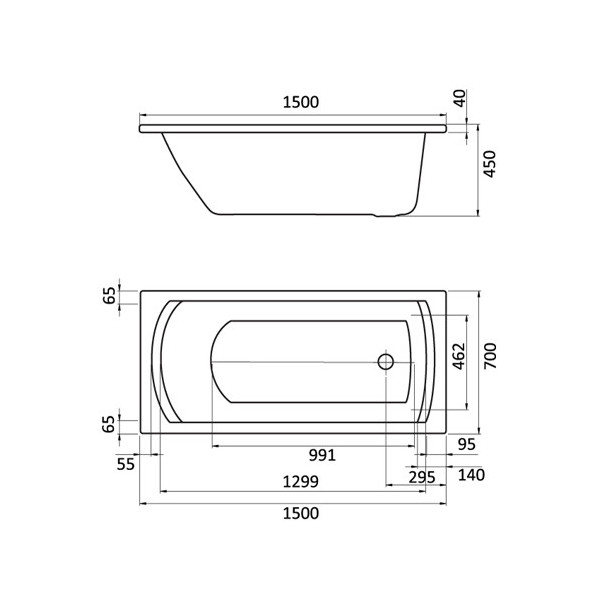 Акриловая ванна Santek Монако 150*70 купить недорого в Новосибирске